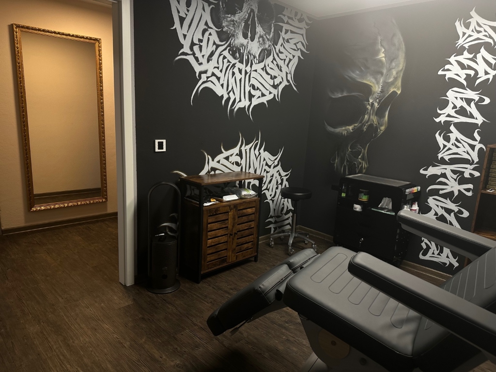 Tattoo Room Skull Wall